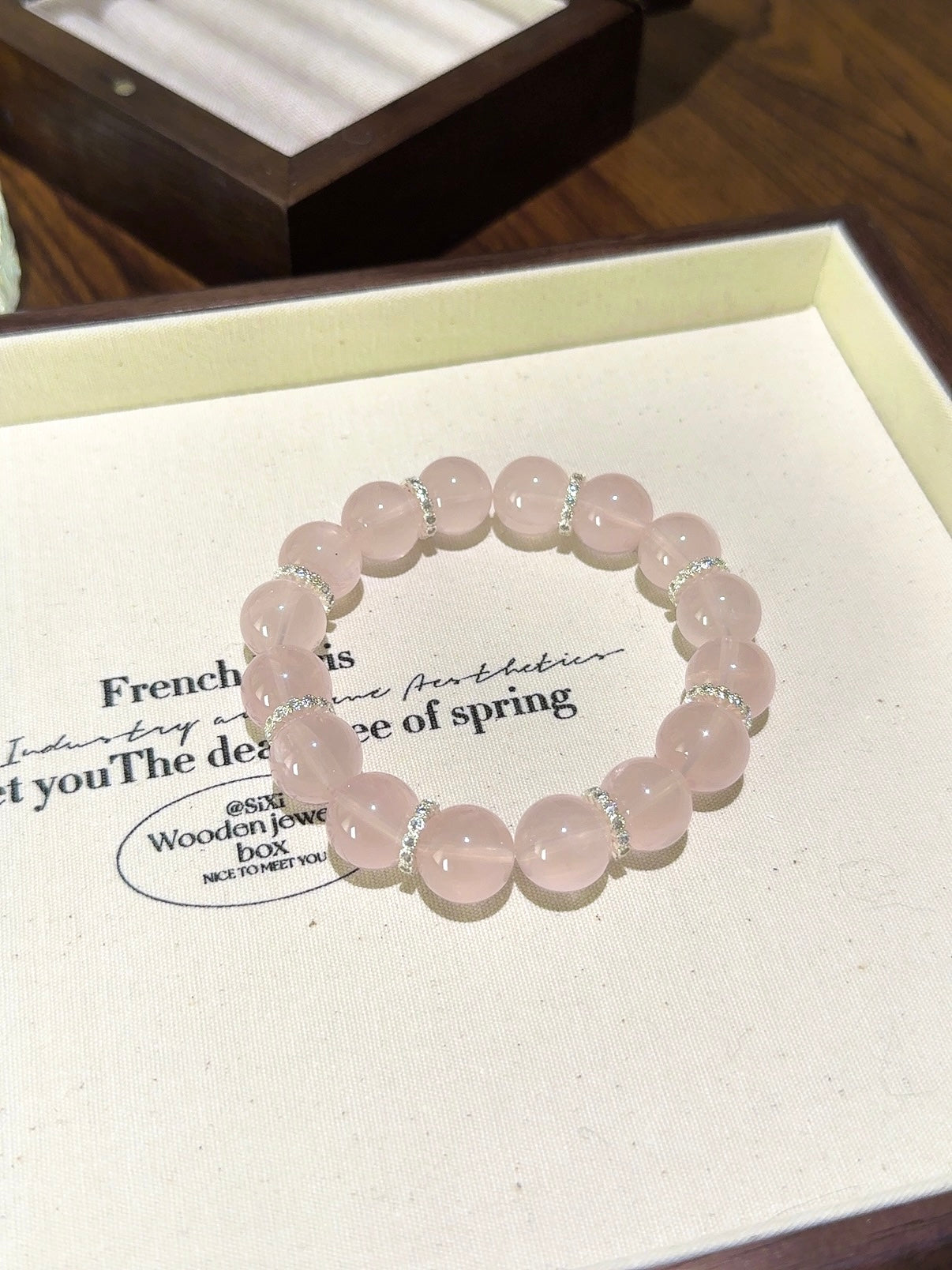 ▫️▪️ Pink crystal bracelet